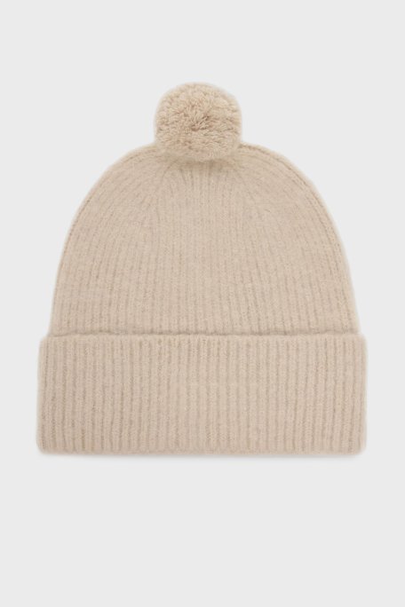 Calvin Klein Yün Karışımlı Ponpon Detaylı LV04D8067GRMU Erkek Bere LV04D8067G RMU BEJ - Calvin Klein (1)