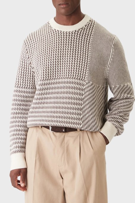 Calvin Klein Yünlü Regular Fit Bisiklet Yaka Örme LV04LD306GGPF Erkek Kazak LV04LD306G GPF KAHVE - Calvin Klein