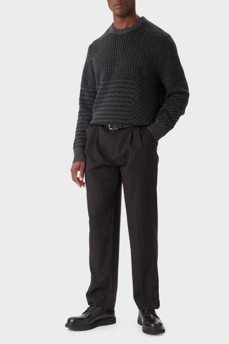 Calvin Klein Yünlü Regular Fit Bisiklet Yaka Örme LV04LD306GP81 Erkek Kazak LV04LD306G P81 GRİ - Calvin Klein (1)