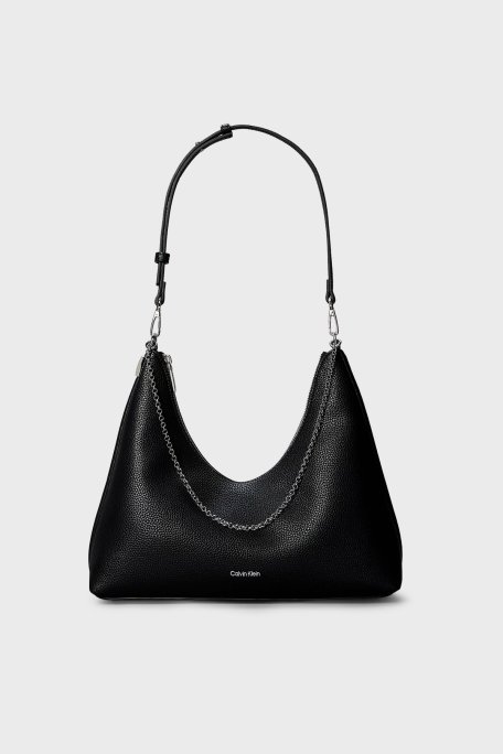 Calvin Klein Zincir Detaylı Ayarlanabilir Askılı LV04F3495GUB1 Bayan Çanta LV04F3495G UB1 SİYAH - Calvin Klein