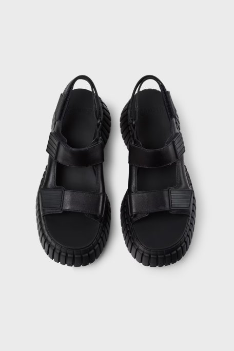 Camper Deri Cırt Cırtlı Kadın Sandalet K201511-005 SİYAH - Camper (1)