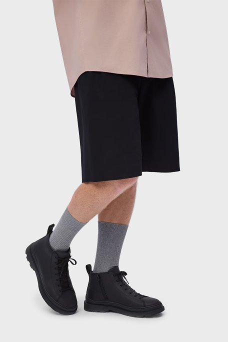 Camper Hakiki Deri Bağcıklı ve Fermuarlı Erkek Bot K300535-001 SİYAH - Camper (1)