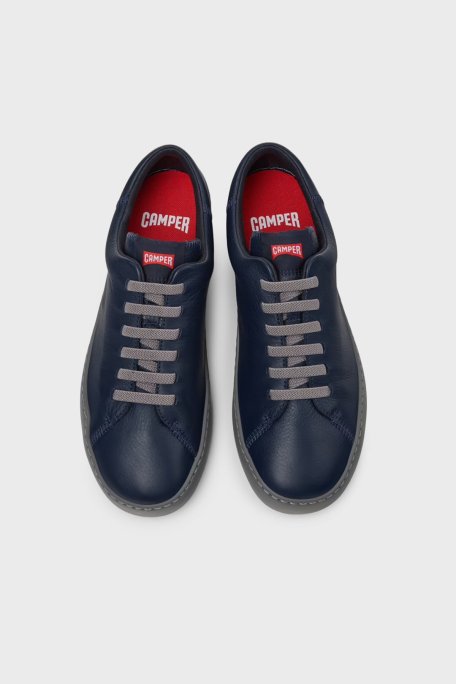 Camper Hakiki Deri Logolu Bağcıklı Sneaker Erkek Ayakkabı K100479-051 LACİVERT - Camper (1)