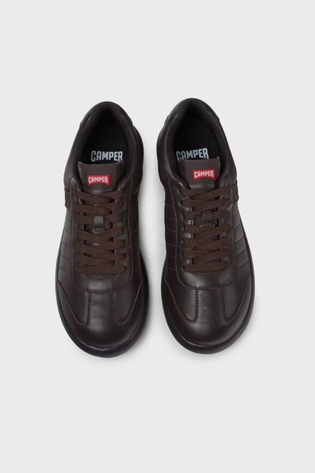 Camper Logolu Deri Sneaker Erkek Ayakkabı K100752-002 KOYU KAHVE - Camper (1)