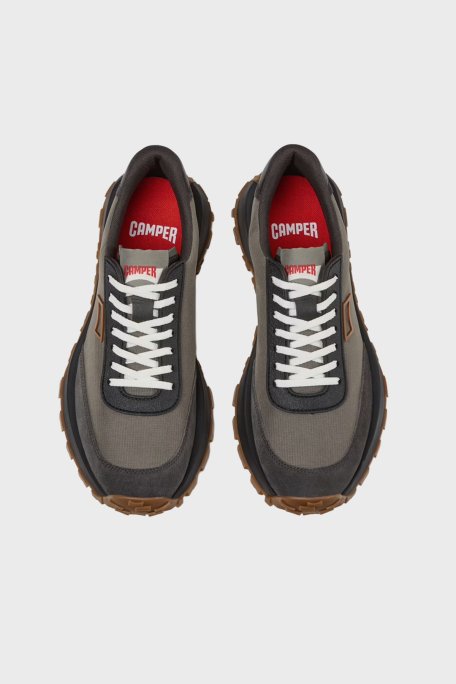 Camper Süet Detaylı Sneaker Erkek Ayakkabı K100864-043 GRİ - Camper (1)