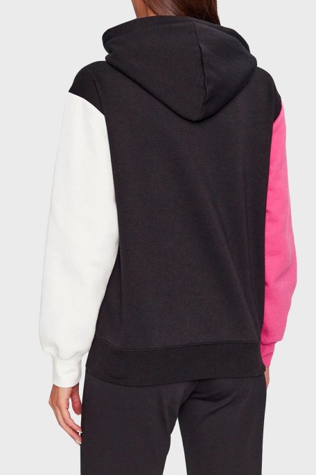 Champion Pamuklu İçi Polarlı Kapüşonlu Bayan Sweat 116742 NBK/WAY/FPL KK001 SİYAH-BEYAZ - Champion (1)