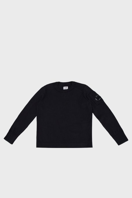 C.P. Company Pamuklu Bisiklet Yaka Çocuk Kazak 10CKKN036 004037A 888 LACİVERT - C.P. Company