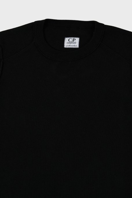 C.P. Company Pamuklu Bisiklet Yaka Çocuk Kazak 10CKKN036 004037A 999 SİYAH - C.P. Company (1)