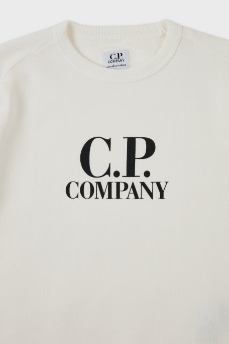 C.P. Company Pamuklu Bisiklet Yaka Çocuk Sweat 10CKSS058 003569W 103 BEYAZ - C.P. Company (1)