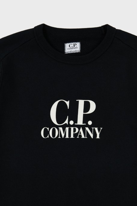 C.P. Company Pamuklu Bisiklet Yaka Çocuk Sweat 10CKSS058 003569W 999 SİYAH - C.P. Company (1)