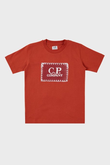 C.P. Company Pamuklu Bisiklet Yaka Çocuk T Shirt 10CKTS054 005792W 468 Tarçın - C.P. Company