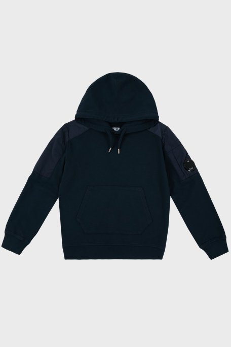 C.P. Company Pamuklu Kapüşonlu Çocuk Sweat 10CKSS027 002246M 888 LACİVERT - C.P. Company