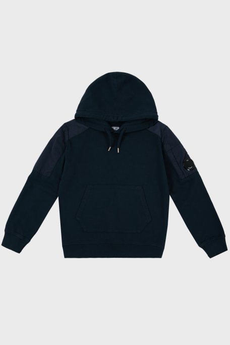 C.P. Company Pamuklu Kapüşonlu Çocuk Sweat 10CKSS027 002246M 888 LACİVERT - C.P. Company