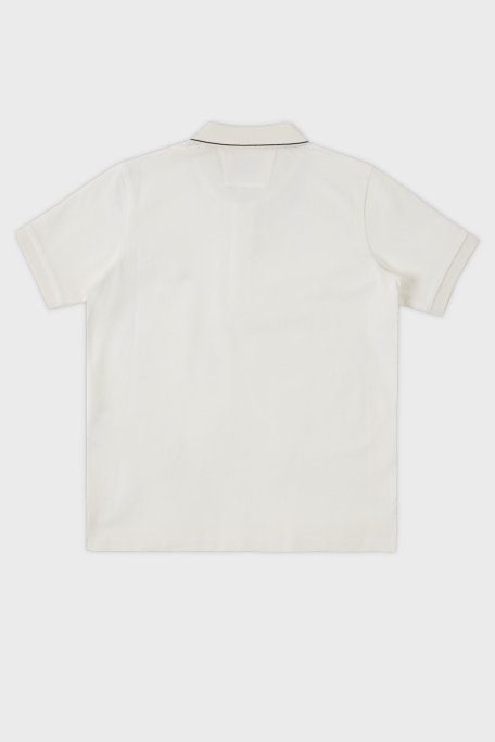 C.P. Company Streç Pamuklu Çocuk Polo Yaka T Shirt 10CKPL023 005263W 103 BEYAZ - C.P. Company (1)