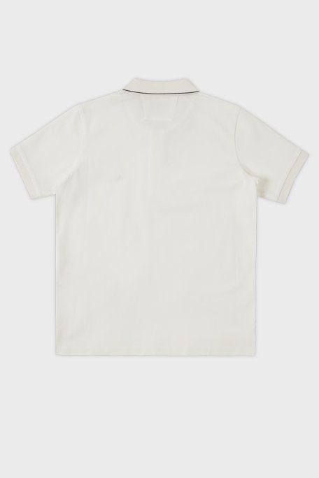 C.P. Company Streç Pamuklu Çocuk Polo Yaka T Shirt 10CKPL023 005263W 103 BEYAZ - C.P. Company (1)