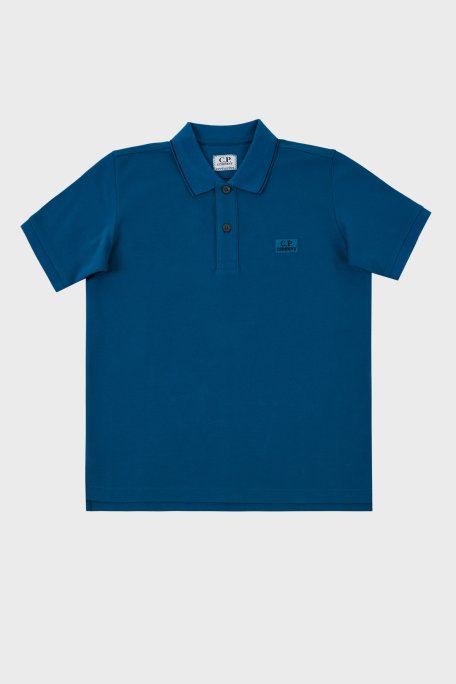 C.P. Company Streç Pamuklu Çocuk Polo Yaka T Shirt 10CKPL023 005263W 870 PETROL - C.P. Company