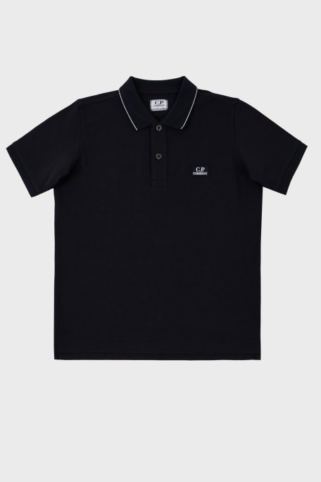 C.P. Company Streç Pamuklu Çocuk Polo Yaka T Shirt 10CKPL023 005263W 888 LACİVERT - C.P. Company