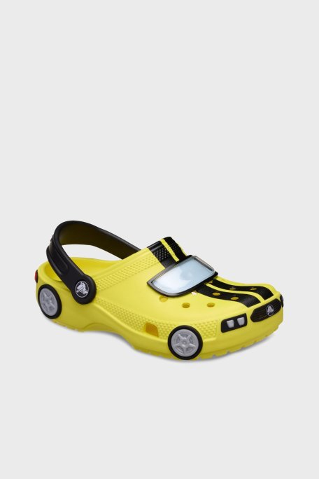 Crocs Classic IAM Race Car Clog T Hafif Ayarlanabilir Kemerli Sandalet Erkek Çocuk Terlik 210991-77J SARI - Crocs (1)