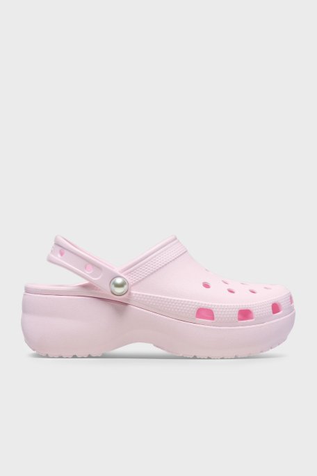 Crocs Classic Platform Pearl Clog Ayarlanabilir Kayışlı İnci Detaylı Bayan Terlik 211231-6ZW AÇIK PEMBE - Crocs
