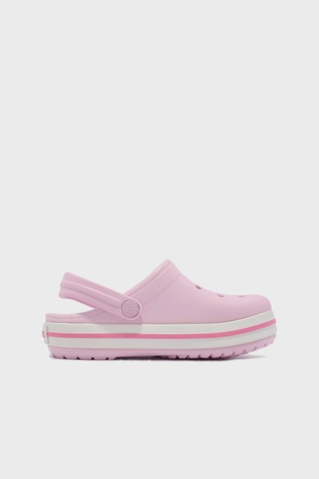 Crocs Crocband Clog T Logolu Çıkarılabilir Kayışlı Sandalet Kız Çocuk Terlik 207006-6GD AÇIK PEMBE - Crocs