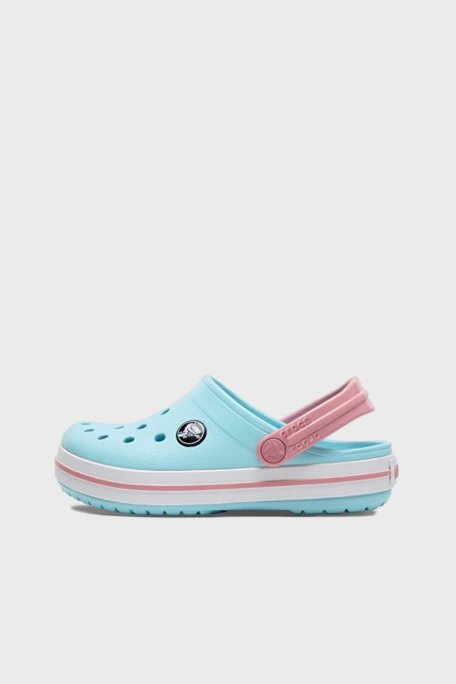 Crocs Crocband Clog T Logolu Çıkarılabilir Kayışlı Sandalet Kız Çocuk Terlik 207005-4S3 AQUA - Crocs (1)