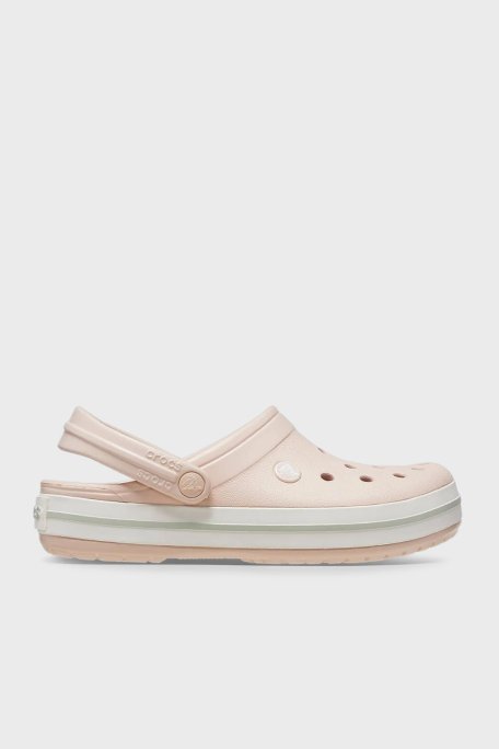 Crocs Crocband Logolu Çıkarılabilir Bilek Kayışlı Bayan Terlik 11016-6UR PUDRA - Crocs