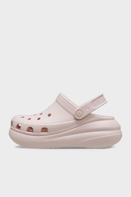 Crocs Crush Clog Logolu Platform Taban Çıkarılabilir Kayışlı Kadın Terlik 207521-6UR PUDRA - Crocs (1)