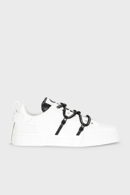 Dolce Gabbana Deri Sneaker Erkek Ayakkabı CS1783 AJ986 89697 BEYAZ - Dolce Gabbana