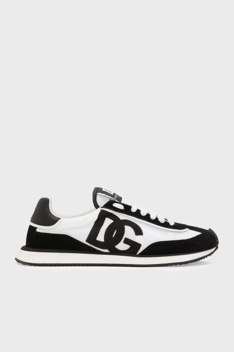 Dolce & Gabbana Deri Sneaker Erkek Ayakkabı CS2288 A5355 8I050 SİYAH-BEYAZ - Dolce Gabbana