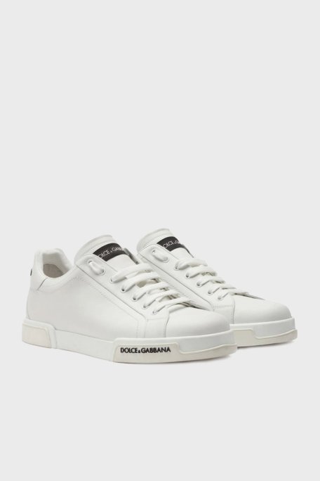 Dolce & Gabbana Deri Sneaker Erkek Ayakkabı CS2332 AA335 80001 BEYAZ - Dolce Gabbana (1)