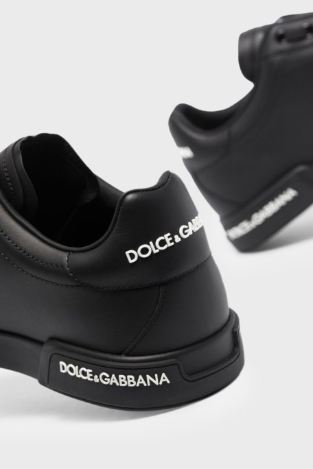Dolce & Gabbana Hakiki Deri Sneaker Erkek Ayakkabı CS1774 AA3358 B956 SİYAH - Dolce Gabbana (1)
