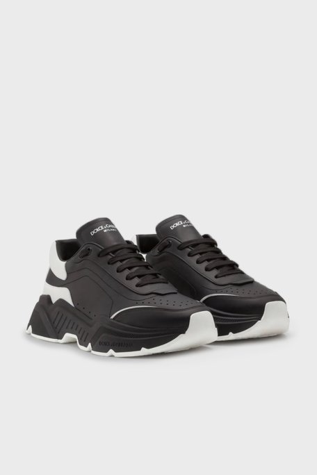 Dolce & Gabbana Kalın Taban Hakiki Deri Erkek Ayakkabı CS1791 AX589 89690 SİYAH-BEYAZ - Dolce Gabbana (1)