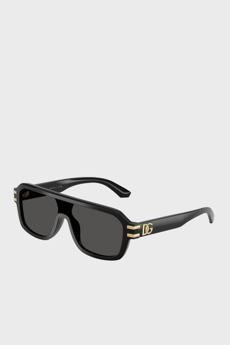 Dolce Gabbana Logolu Güneş Erkek Gözlük 0DG4507 50187 27 Siyah - Dolce Gabbana