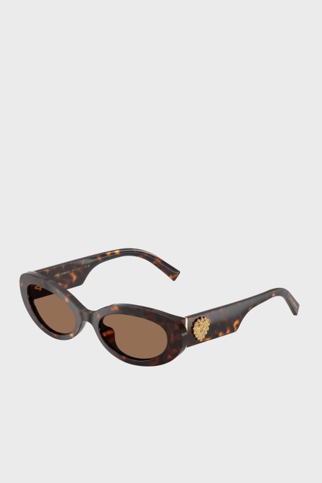 Dolce Gabbana Oval Logolu Güneş Bayan Gözlük 0DG4537 50273 53 Kaplumbağa kabuğu - Dolce Gabbana
