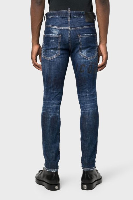 Dsquared2 Cool Guy Skater Skinny Cut Jeans Erkek Kot Pantolon S79LA0056 S30342 470 LACİVERT - Dsquared2 (1)