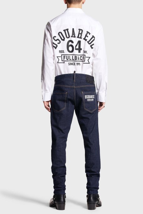 Dsquared2 Dark Rinse Wash Streç Pamuklu Slim Fit Cool Guy Jeans Erkek Kot Pantolon S74LB1134 S30664 470 LACİVERT - Dsquared2 (1)