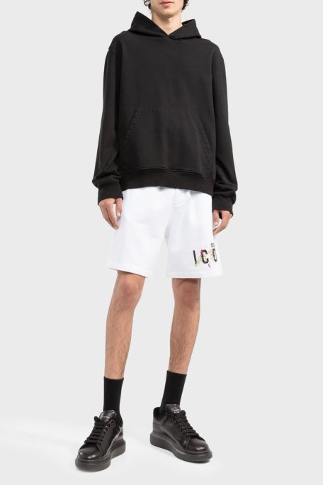 Dsquared2 Elastik Bel Bantlı Pamuklu Regular Fit Erkek Short S79MU0038 S25516 100 BEYAZ - Dsquared2 