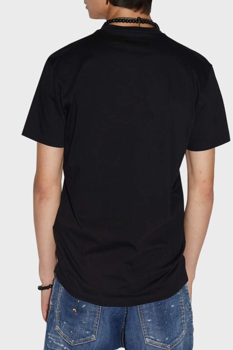 Dsquared2 Logolu % 100 Pamuk Bisiklet Yaka Regular Fit Erkek T Shirt S74GD1092 S23009 900 SİYAH - Dsquared2 (1)