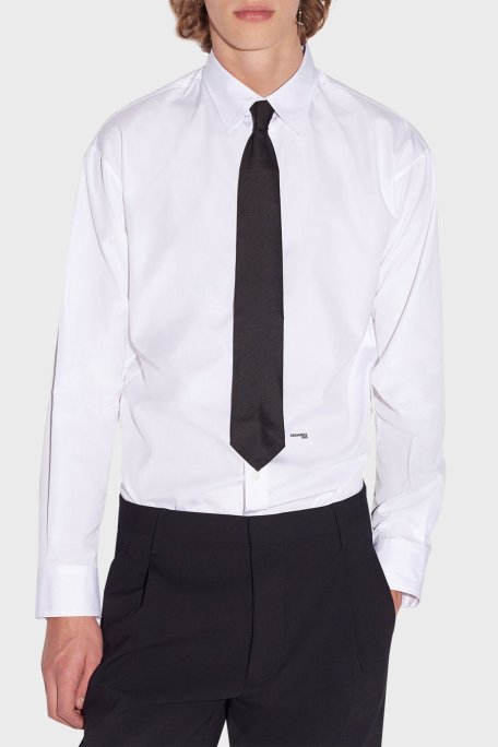 Dsquared2 Logolu % 100 Pamuklu Regular Fit Erkek Gömlek S74DM0660 S36275 100 BEYAZ - Dsquared2