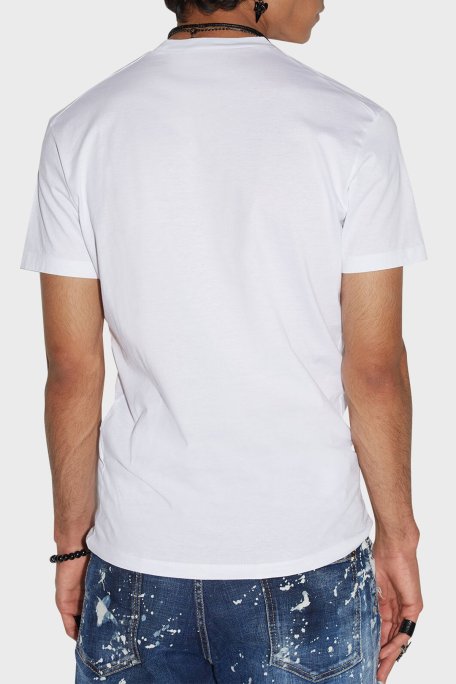 Dsquared2 Logolu Bisiklet Yaka % 100 Pamuk Regular Fit Erkek T Shirt S74GD1094 S23009 100 BEYAZ - Dsquared2 (1)