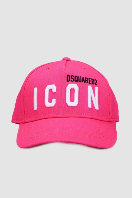 Dsquared2 Logolu Pamuklu Çocuk DQ0270 D00I8 Şapka DQ0270-D00I8 MAGENTA PEMBE - Dsquared2