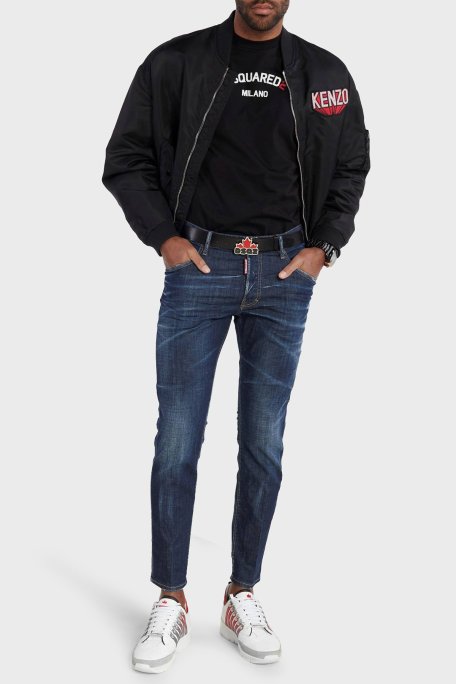 Dsquared2 Logolu Pamuklu Regular Fit Erkek T Shirt S74GD1268 S23009 900 SİYAH - Dsquared2 (1)