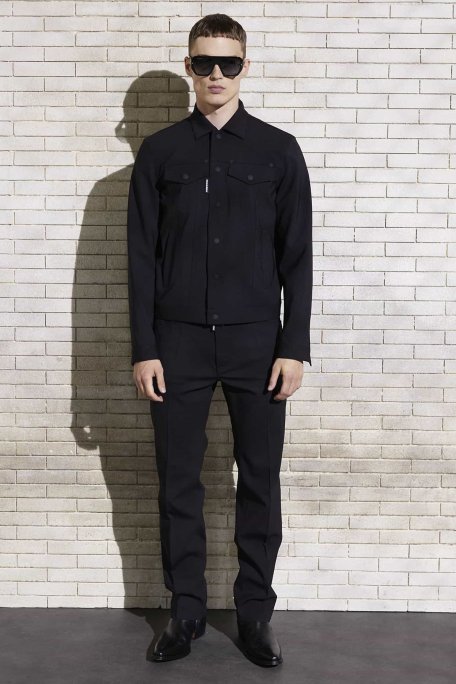 Dsquared2 Logolu Streç Yünlü Slim Fit Bomber Kot Erkek Ceket S74AM1482 S40320 900 SİYAH - Dsquared2 (1)