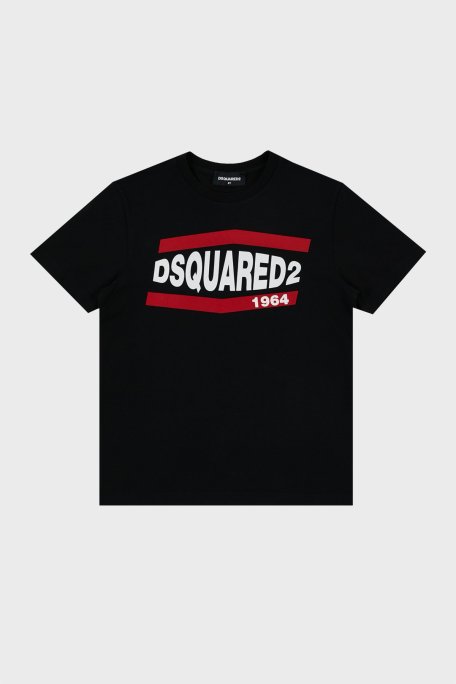 Dsquared2 Pamuklu Bisiklet Yaka Çocuk DQ0150 D002F T Shirt DQ0150-D002F BLACK SİYAH - Dsquared2