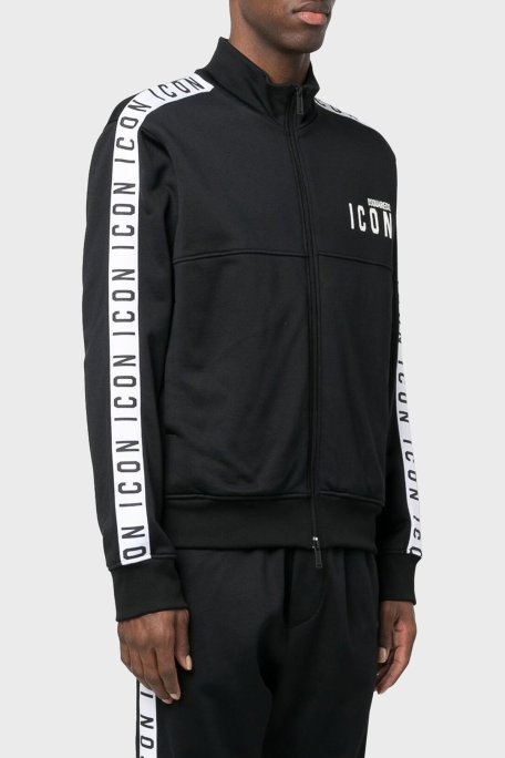 Dsquared2 Pamuklu Regular Fit Dik Yaka Erkek Sweat S79HG0013 S25497 900 SİYAH - Dsquared2