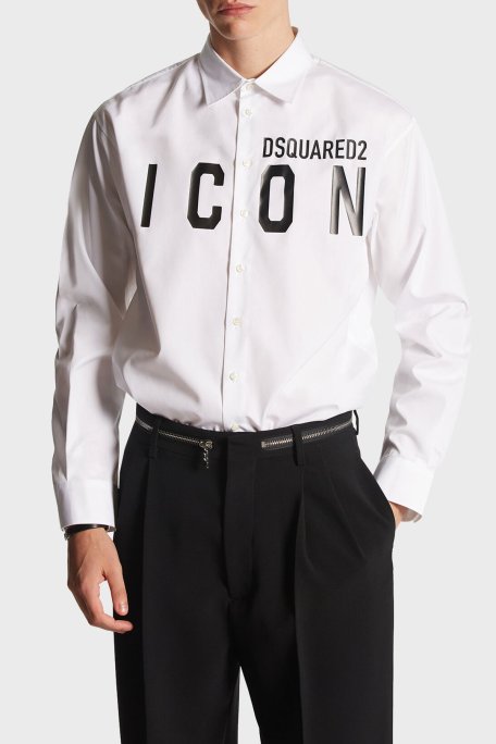 Dsquared2 Pamuklu Regular Fit Erkek Gömlek S79DL0026 S36275 100 BEYAZ - Dsquared2