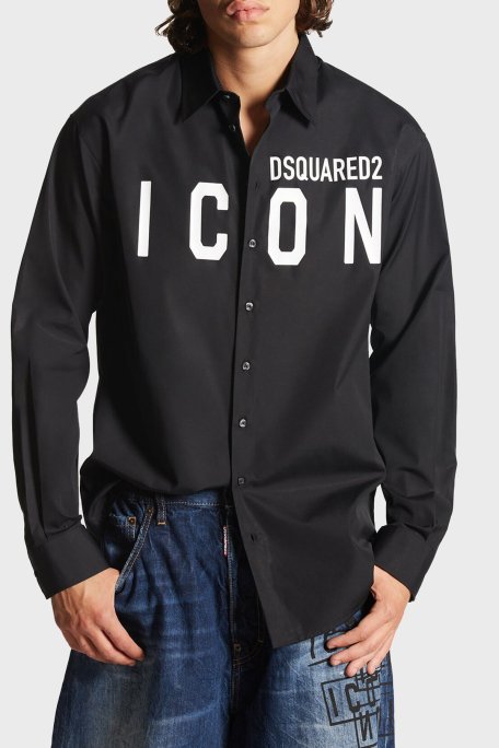 Dsquared2 Pamuklu Regular Fit Erkek Gömlek S79DL0026 S36275 900 SİYAH - Dsquared2