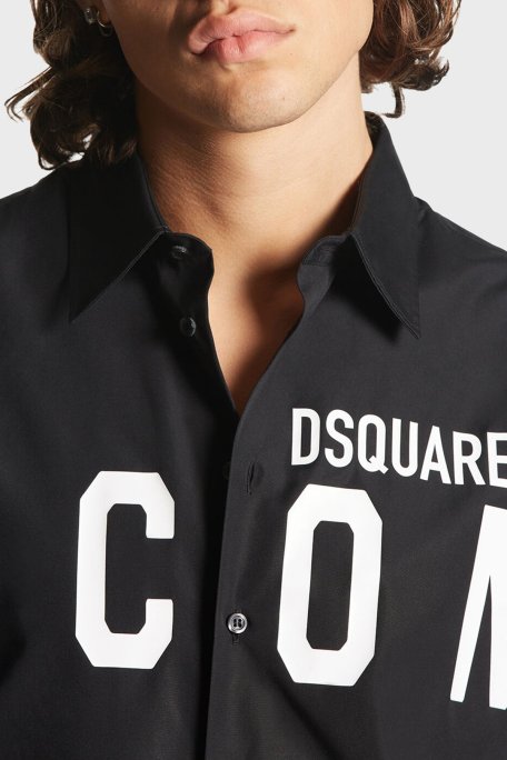 Dsquared2 Pamuklu Regular Fit Erkek Gömlek S79DL0026 S36275 900 SİYAH - Dsquared2 (1)