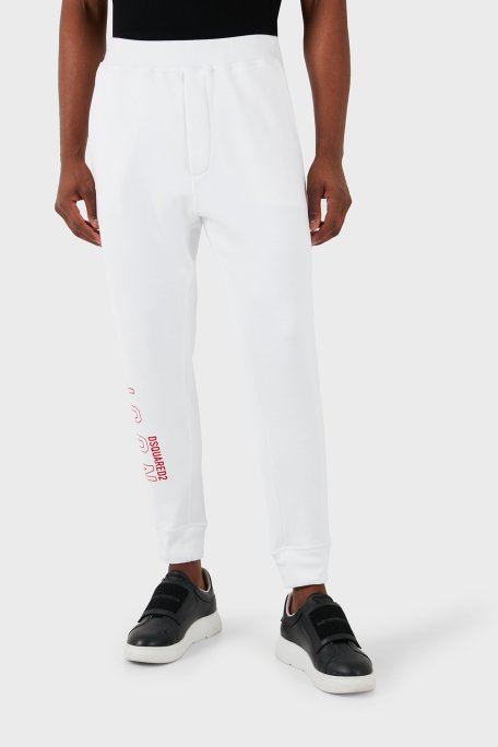Dsquared2 Pamuklu Regular Fit Jogger Erkek Pantolon S79KA0041 S25516 964 BEYAZ - Dsquared2