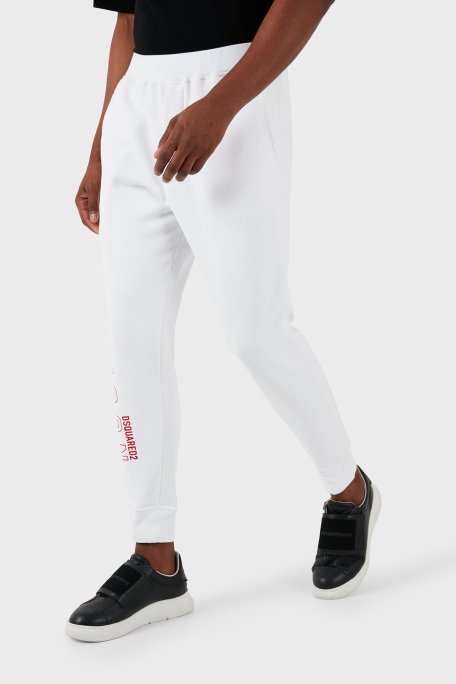 Dsquared2 Pamuklu Regular Fit Jogger Erkek Pantolon S79KA0041 S25516 964 BEYAZ - Dsquared2 (1)
